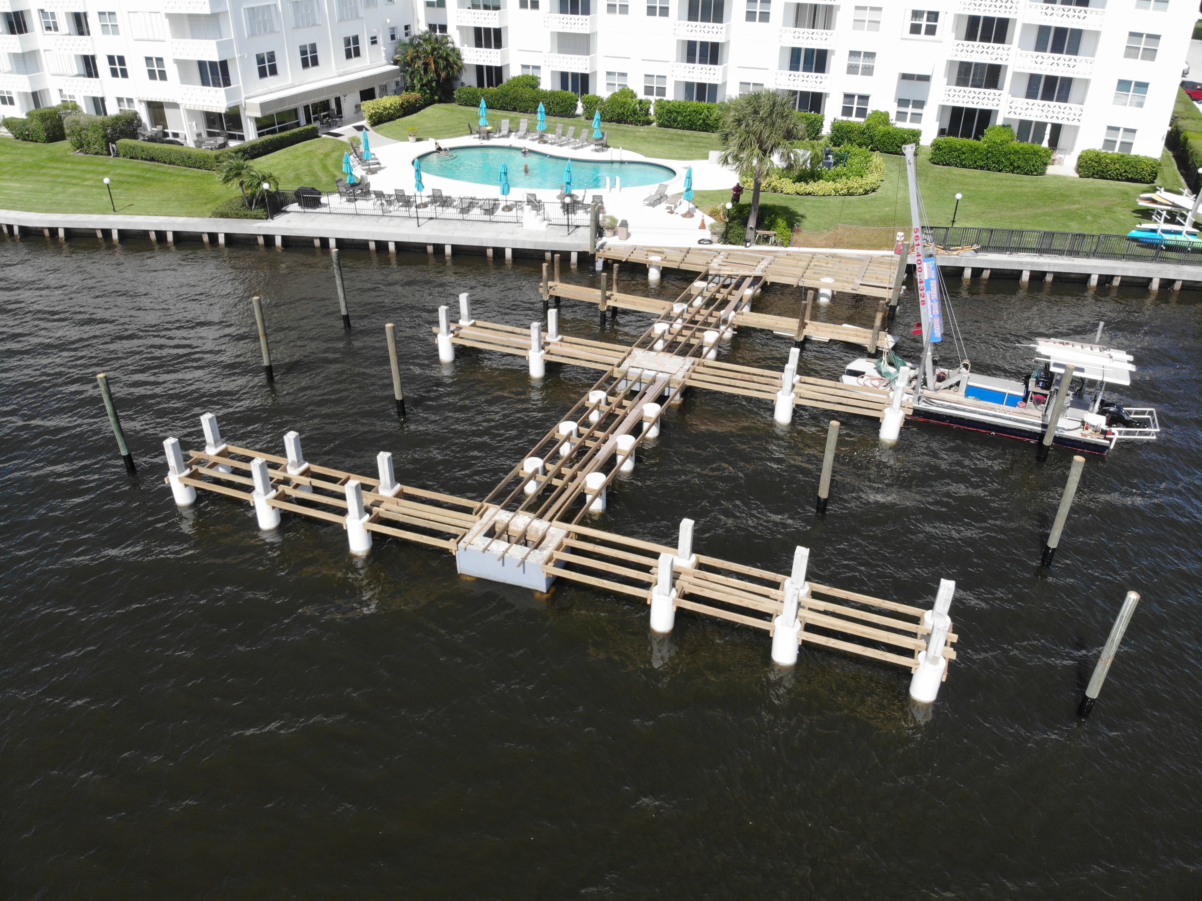 Coast Seawall Dock and Boatlifts | Projects created by dji camera