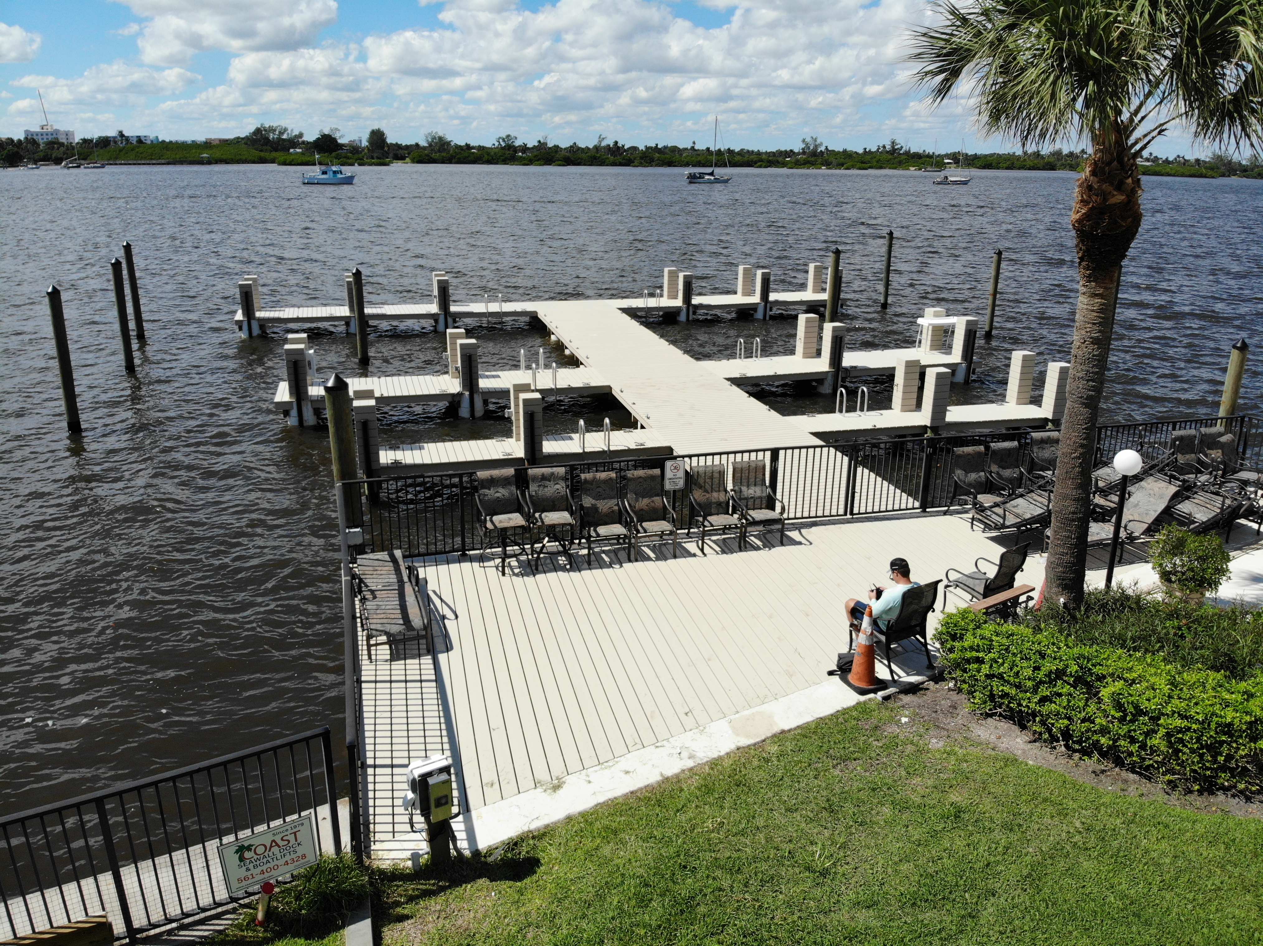 Coast Seawall Dock and Boatlifts | Projects created by dji camera