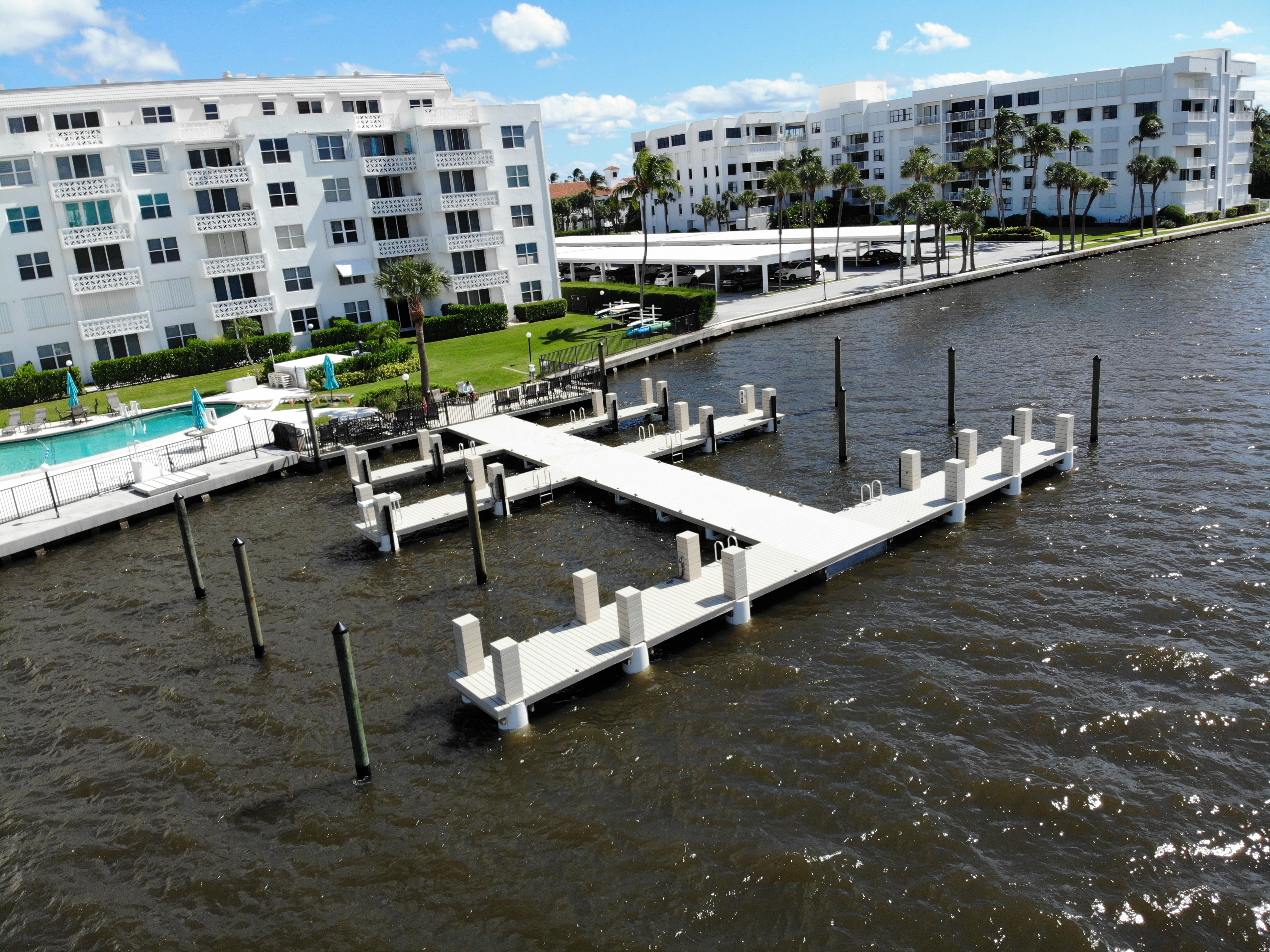Coast Seawall Dock and Boatlifts | Projects created by dji camera