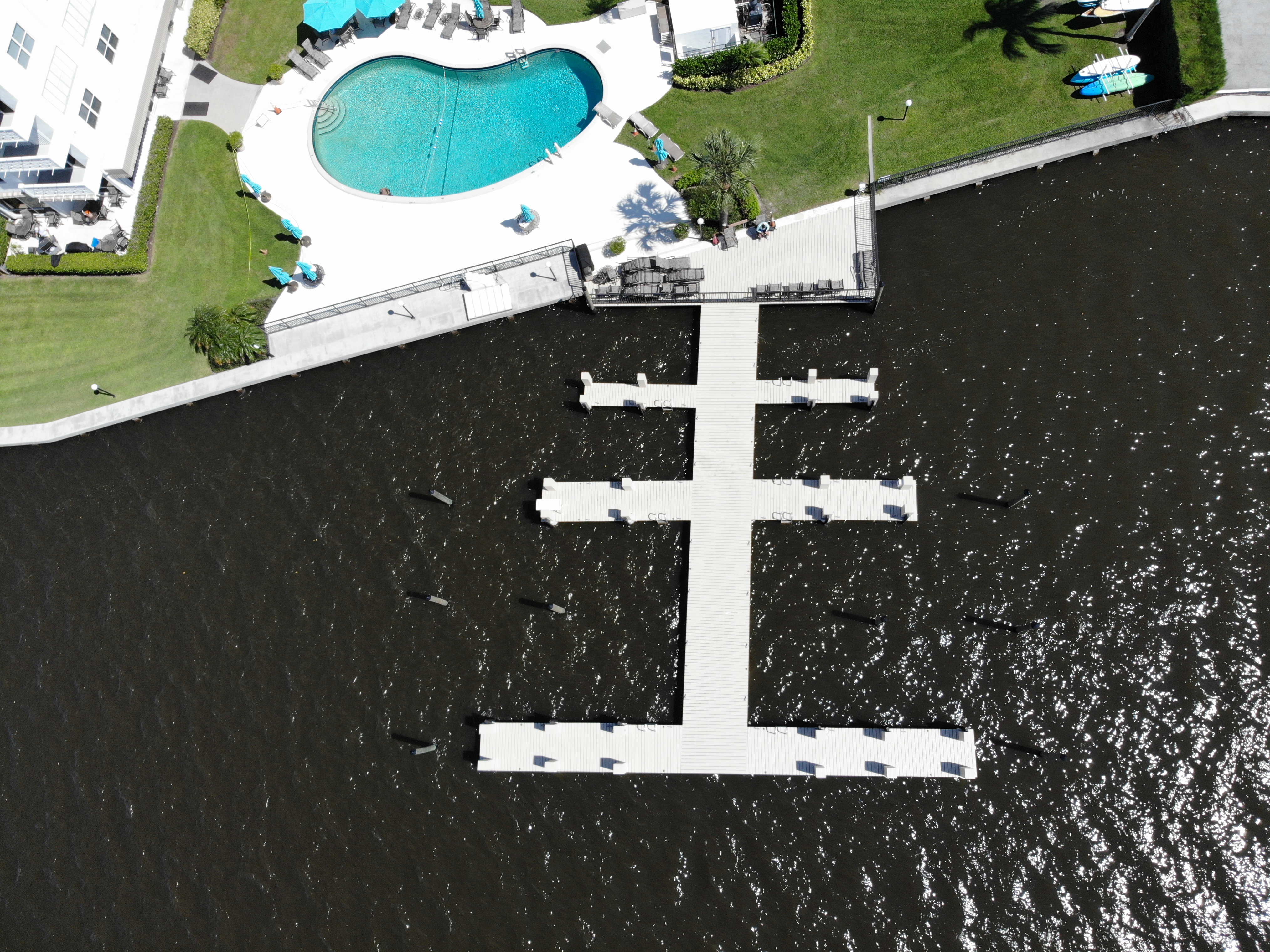 Coast Seawall Dock and Boatlifts | Projects created by dji camera